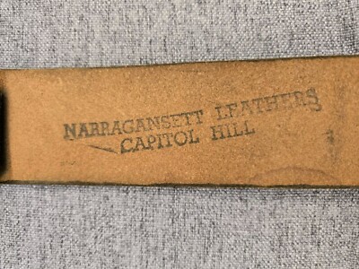 Narragansett Leather Belt With Brass Vintage Woman Face Belt  display picture 1