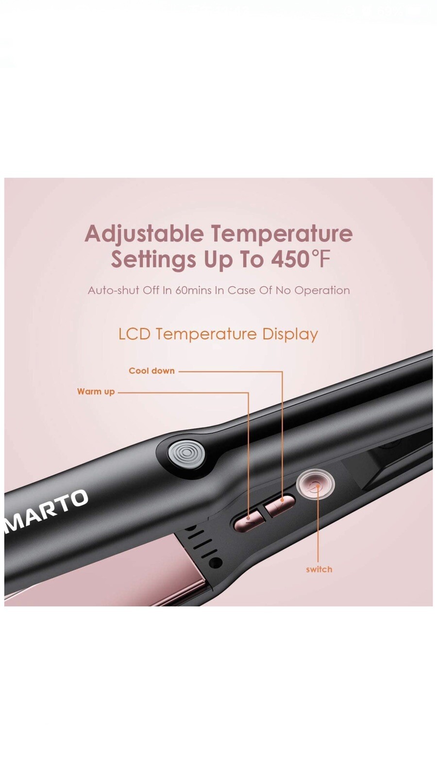 Hair Straightener Flat Iron, 2 in 1 Straightener and Curler, JOMARTO