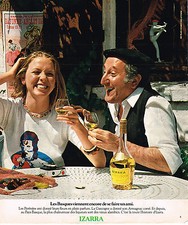 PUBLICITE ADVERTISING 124  1977  IZARRA   liqueur basque
