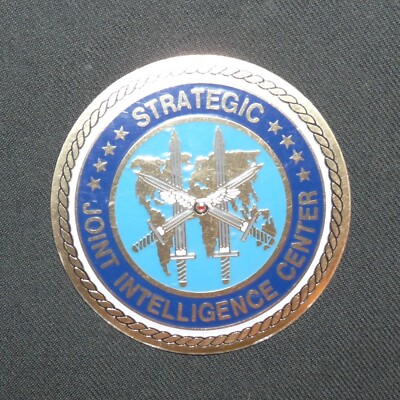 Original USA Strategic Joint Intelligence Center Metal Plaque Device