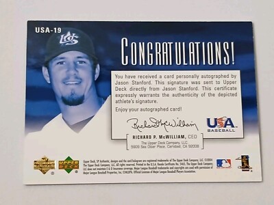 Jason Stanford Cleveland Indians 2004 Upper Deck SP Certified