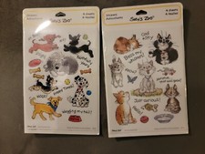 Vintage Suzy's Zoo Sticker Sheets - Dogs Cats 8 Sheets NIP