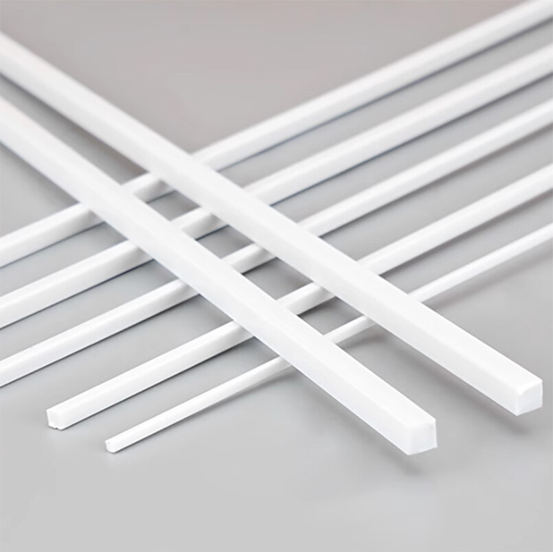 YTGZS Plastic Staven ABS Vierkante Stok Effen Bar DIY Model voor DIY Speelgoed Gebouw Maken Architecturale Modelbouw Wit Lengte 500mm,5mmx5mmx500mm