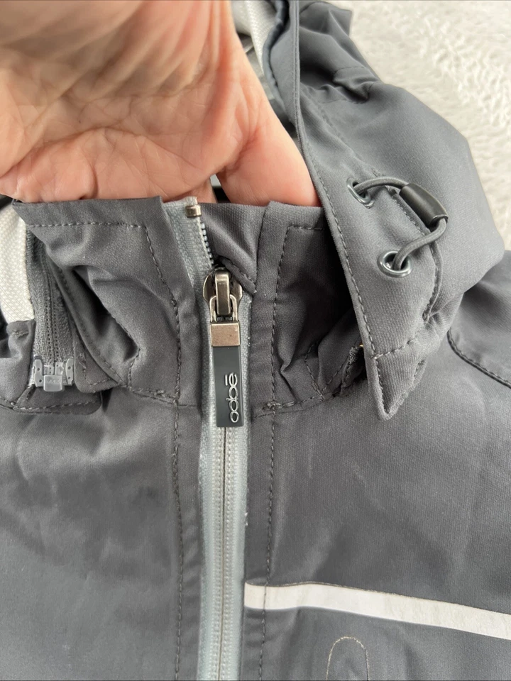 Chaqueta Oobe Mujer Talla XS Negra Cremallera Completa Capucha Abrigo de Lluvia Chick Fil A Foto 4 de 4