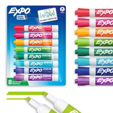 Dry Erase Markers, Chisel Tip, Assorted Colors, 8 Count
