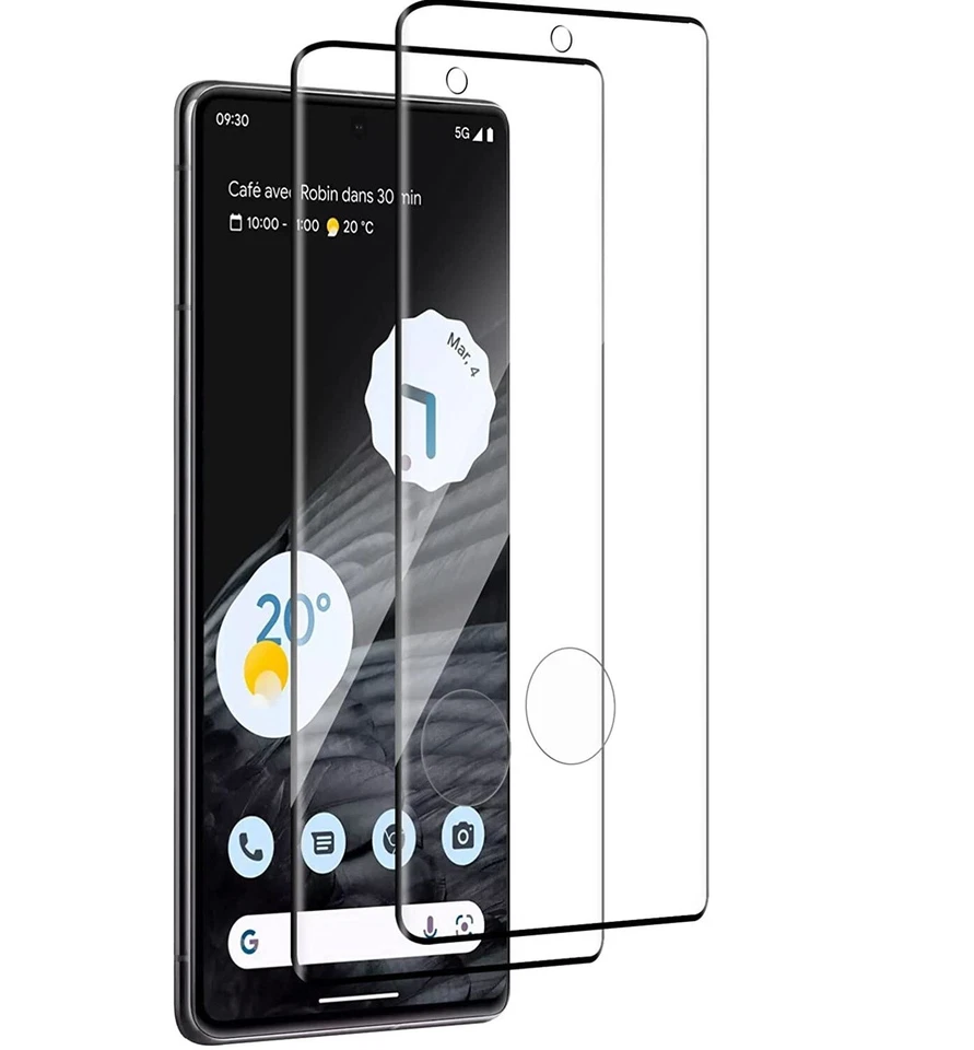 Protector de pantalla de vidrio templado cobertura completa para Google Pixel 7 Pro Foto 2 de 4