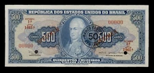 Brazil P186s, Specimen Banknote.