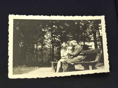 WEHRMACHT SOLDIER w FAMILY WIFE CHILD WW2 WWII German Military Wartime photo