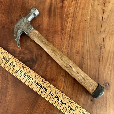 Vintage USA Craftsman 16oz Curved Claw Hammer 13 Inch Wood Handle