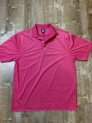FOOTJOY GOLF POLO SHIRT PINK GREEN 