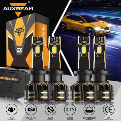 For Porsche Cayenne 2004-2014 AUXBEAM Canbus H7 H7 6000K LED Headlights High Low