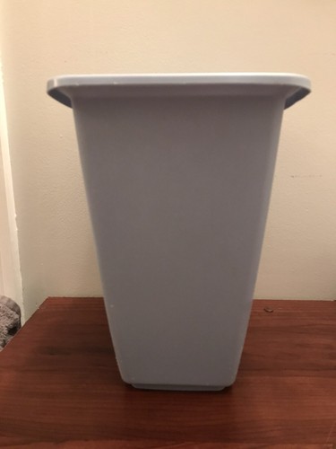 Rubbermaid Vintage Wastebasket Retro Country Blue Plain No Design #2952 - Picture 2 of 7