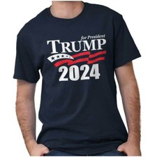 2024 Donald Trump For American President Womens or Mens Crewneck T Shirt Tee