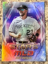 2023 Topps Chrome Baseball Kris Bryant Stars Of The MLB  Card #SMLB-58 Rockies