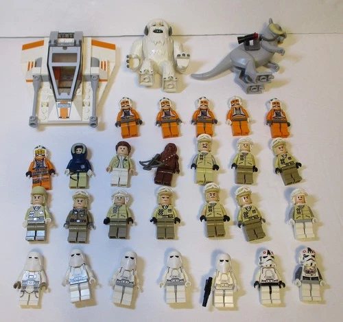 New ListingLEGO Star Wars Battle of Hoth Minifigure Lot of 28 + Mini Snowspeeder Set 75268