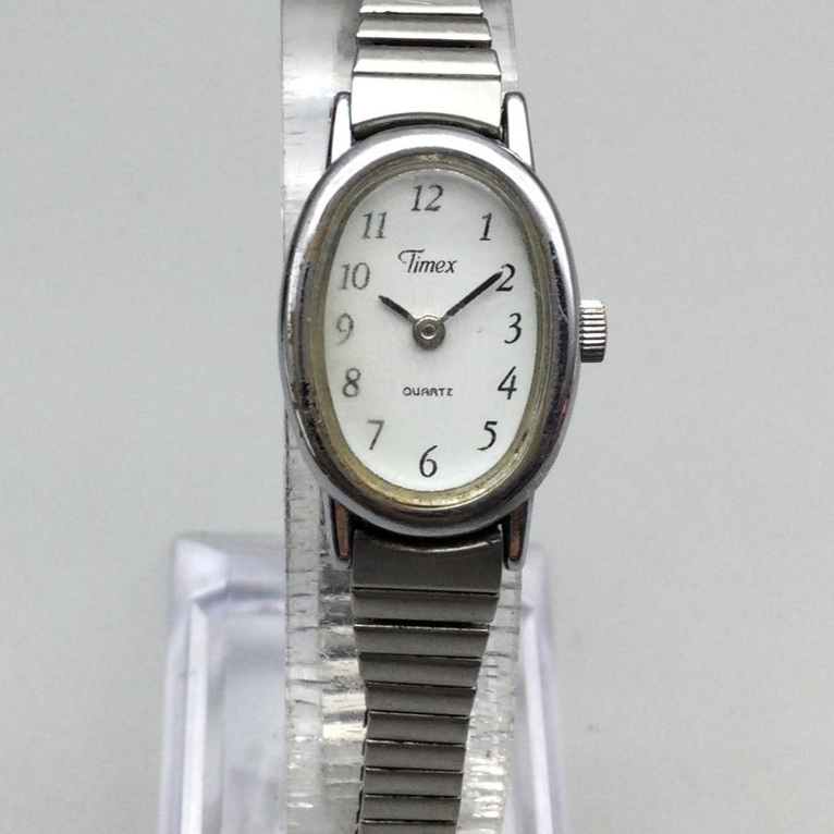 Timex ladies oval iridescent dial stainless steel bracelet watch NEW BATTERY Timex Q Timex Iridescence Quartz Expansion Band Ladies Watch  main image 2