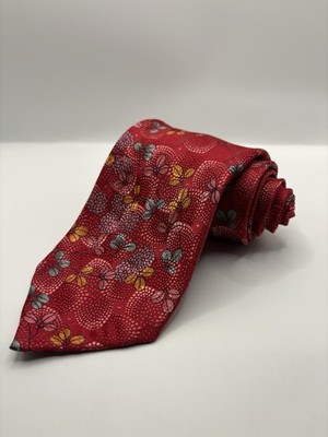Vintage XL Robert Talbott Seven Fold Limited #7/40 Silk Floral Berry Tie $245
