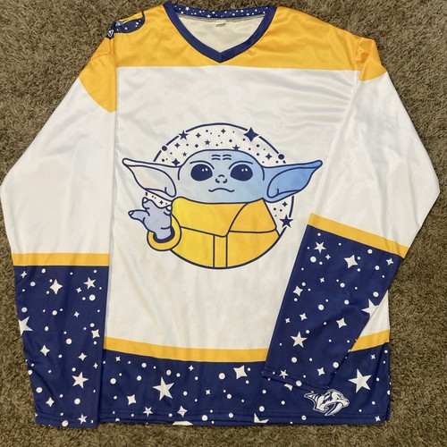 Nashville Predators Disney Star Wars Night Grogu Yoda Jersey