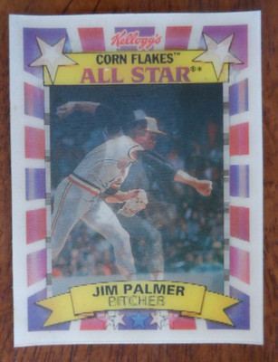 1982 KELLOGGS CORN FLAKES BASEBALL ALL-STAR #3 OF 10 JIM PALMER NICE U-8092