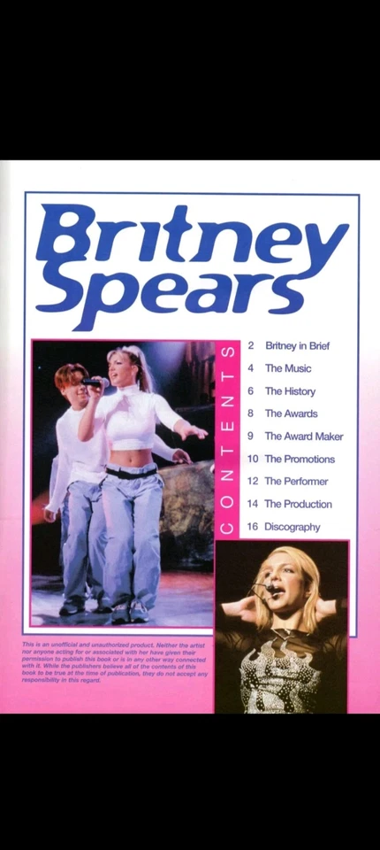 New 2000s Vintage BRITNEY SPEARS STICKER BOOK Modern Publishing Y2K - Image 2 of 4