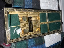 Vintage Lynx Fit All green Mens Braces 24 carot gold plated fittings new