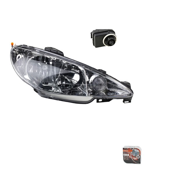 Scheinwerfer + Osram Night Breaker Laser Passend FüR Peugeot 206 CC 09/98- Recht-image