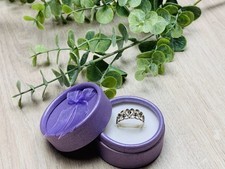 925 Sterling Silver Dark Blue Spinel "Love" Ring Size 8