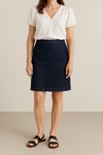 GAP Womens Denim Skirt Size 10 Dark Wash Straight Pencil Knee Length Casual