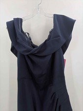 Pre-Owned XScape Navy Size 12 Maxi Evening Gown