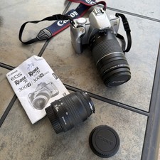 Canon EOS Rebel Ti 35mm Camera 35-80mm Sigma 75-300mm Lens TESTED 