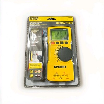 Sperry Instruments DM6800 Ultra-Thin, Auto Ranging Multimeter 600V AC/DC 10A NEW