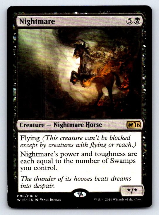 Nightmare 8 Rare Welcome Deck 2016 Magic: The Gathering Lightly Played
