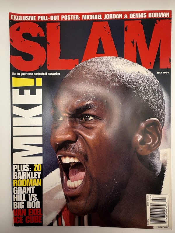 SLAM Magazine July 1995 Issue 07 Basketball with Pull-Out Poster Jordan Rodman