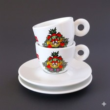 2 Tazzine ILLY EXPO MILANO cups FOODY MASCOT illy bar collection 2015 ESPRESSO