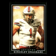 Kingsley Enagbare #20 2022 SAGE Artistry Black South Carolina Gamecocks Football