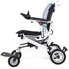Electric Wheelchair for Adult, Dual Batteries, Telescopic Handle, Powerful Motor