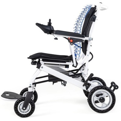 Electric Wheelchair for Adult, Dual Batteries, Telescopic Handle, Powerful Motor