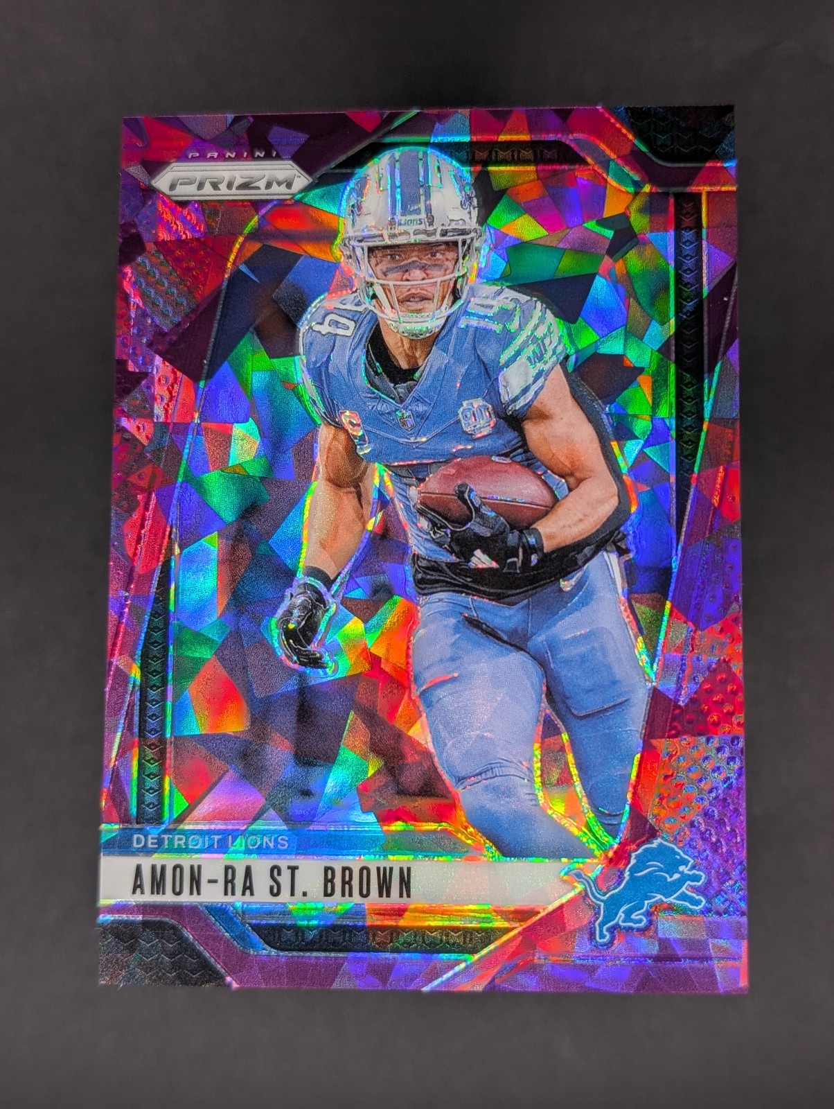 2024 Panini Prizm - Amon-Ra St. Brown #95 Purple Ice Prizm /225