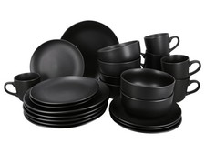 SILVERCREST® Geschirrset, 24-teilig (Schwarz) - B-Ware sehr gut