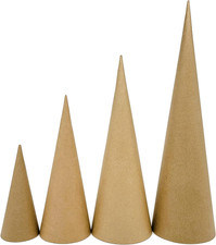 AllStellar Paper Mache Cones Open Bottom Vari...