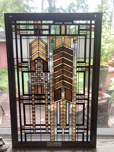 Frank Lloyd Wright- Autumn Sumac Stained Glass Suncatcher -FLW Foundation-