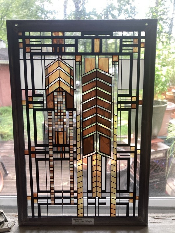 Frank Lloyd Wright- Autumn Sumac Stained Glass Suncatcher -FLW Foundation-