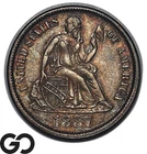 1887 Seated Liberty Dime, Choice Unc+, Original Album Toner