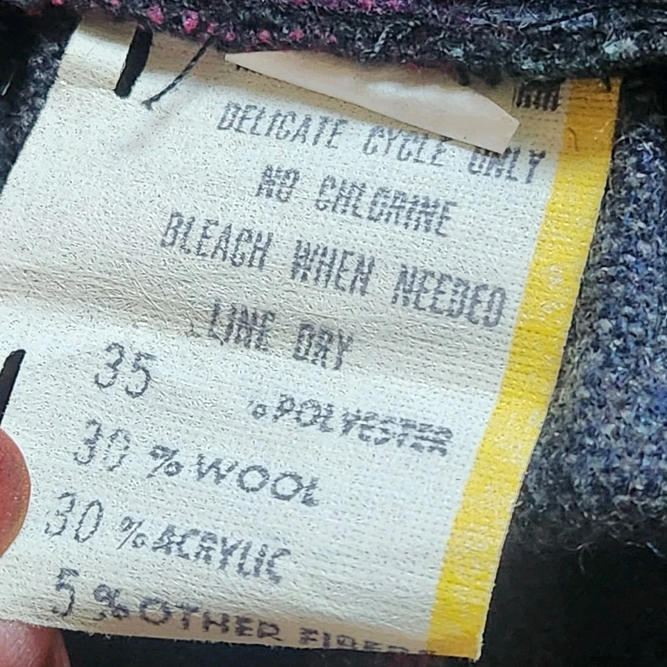 Винтажная юбка 1970-х шерстяная смесь трапециевидная опрятная клетчатая академия размер S 28 дюймов талия - Изображение 4 из 4