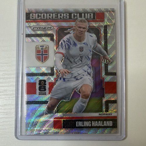 2026 Panini Prizm FIFA World Cup Erling Haaland Scorers Club Silver Wave #13
