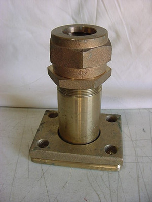 RUDDER STUFFING BOX BRONZE W/ MOUNTING PLATES  MARINE BOAT