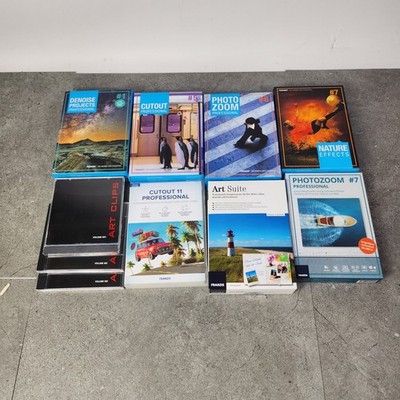 Franzis Software Paket PhotoZoom CutOut Denoise Art Suite Art Clips 10 Teile