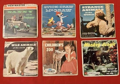 View-master Reels Lot 6 Nanny & The Professor+Quick Draw Mcgraw +4 Animal Sets