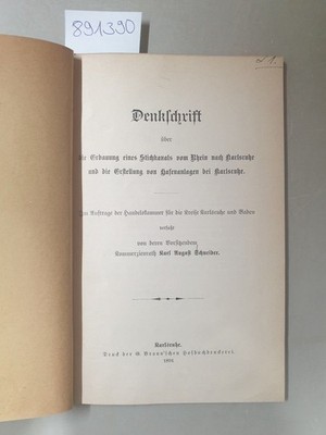 Denkschrift über die Erbauung eines Stichkanals vom Rhein nach Karlsruhe und die