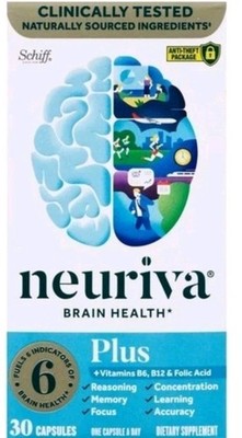 Schiff Neuriva Brain Health Plus 30 Capsules Exp 08/2027